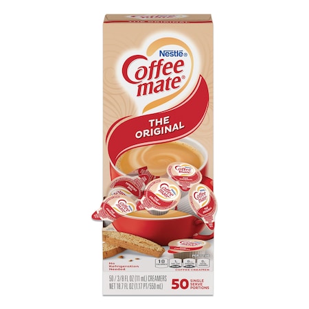 Coffee Mate Liquid Coffee Creamer, Original, 0.38 oz Mini Cups, PK50 35110